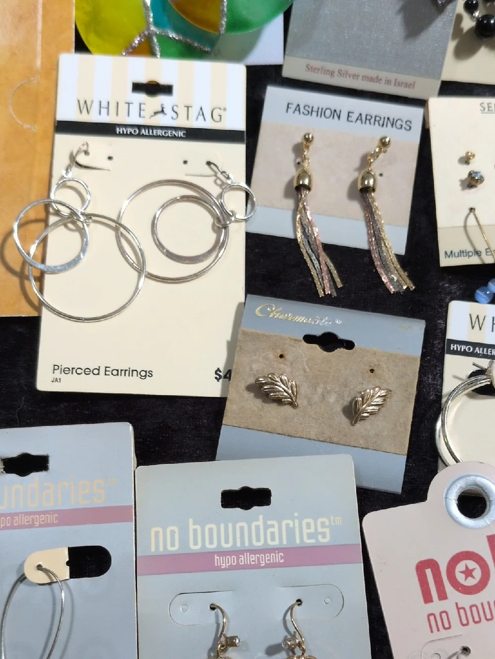 No Boundary & Handmade Pierced Earrings Lot of 32 Pairs New & Used